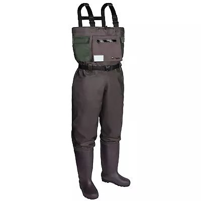 RUNCL Chest Waders Waist-High Waders Bootfoot Waders - Reinforced Nylon Outer • $47.99