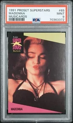 1991 Pro Set SuperStars Musicards #65 MADONNA Singer Actress PSA 9 MINT • $29.99