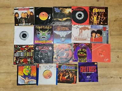 ROCK/METAL/HEAVY METAL JOB LOT 19 7  SINGLES.JUDAS/SAXON/THIN LIZZY/G N' ROSES • £12.50