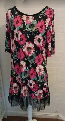 London Indulgence Lace Hem Dress Size 18/20. • £8.75