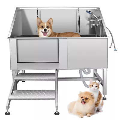 Extra Large 62  Dog Pet Grooming Bath Tub Stainless Steel Spa Station Adjustable • $1129