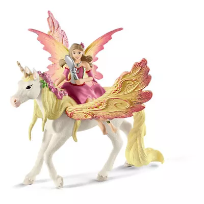 SCHLEICH Bayala Fairy Feya With Pegasus Unicorn Toy Figure • £19.79