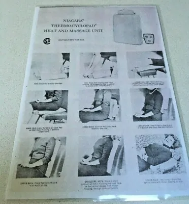 Niagara Leaflet For Niagara Thermo Cyclopad Model 10 INSTRUCTIONS ONLY • $19