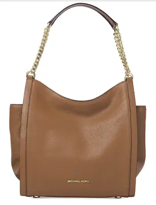 NWT MICHAEL Michael Kors Newbury Medium Shoulder Tote ACORN~MSRP $328 • $179