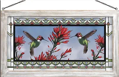   Anna's Hummingbird Stained Glass Art By Neal Anderson Wild Wings • $97.46