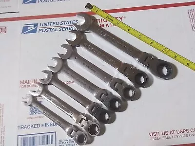 Ratchet Wrench Set Metric / MM Flexible-Head Ratcheting Wrenches Mixed Brands • $19.95
