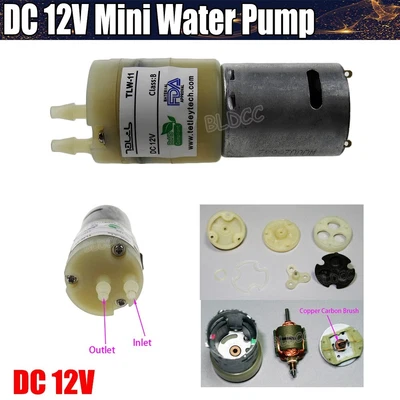 £8.39 • Buy 12V DC Micro Water Pump PV Solar Air Pump 370 Diaphragm Pump Outdoor Oxygen Pump
