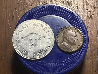 Lucky Play Money - 1935 Franklin Roosevelt 1949 Uncle Sam Falsa Pecunia 25 Cent • $15.79