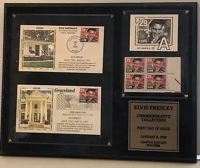 Elvis Presley Rare Commemorative Collection First Day Issue Stamp Plaque 1993 • $47.50
