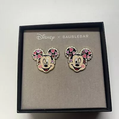 Disney X Baublebar Minnie Mouse Valentine Hearts Stud Earrings • $22.45