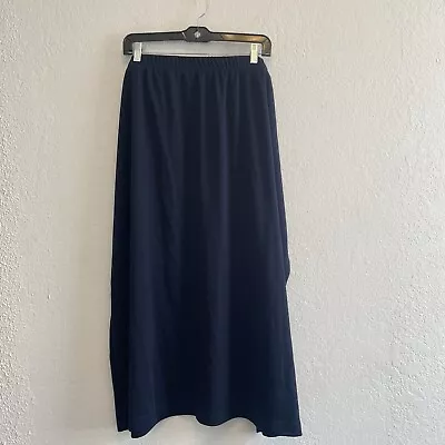Maggie Barnes Size 5X Navy Blue Maxi Skirt Long Modest No Slit • $24