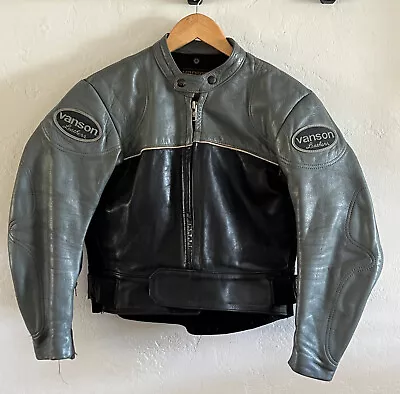 Vanson Leather Satellite MK2 Sportrider Jacket - Women's Size 10 Grey / Black • $250