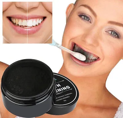 $8.79 • Buy Natural Organic Activated Charcoal Teeth Whitening Powder Bamboo Toothpaste DE