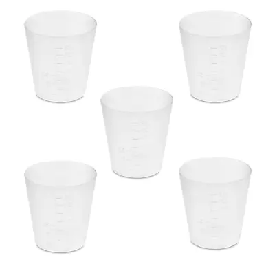 60ml Plastic Measuring Beakers Nutrients Measuring Cup Gardening Jug X5 • £7.15