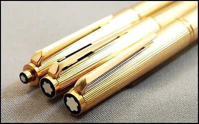 Mint Vintage Gold Filled Montblanc Meisterstuck 1246 Triple Set In Original Box • $999