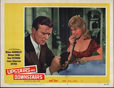 UPSTAIRS AND DOWNSTAIRS Orig 1960 Lobby Card MYLENE DEMONGEOT 11x14 Movie Poster • $27.99