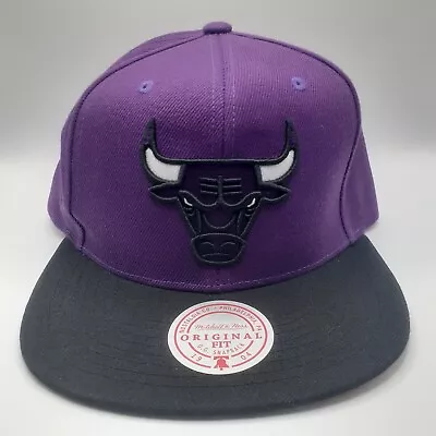 Mitchell & Ness NBA Chicago Bulls Snapback Hat Purple/Black (NEW No Tags) • $23.49