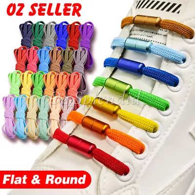 No Tie Shoelaces Locked Elastic Shoe Lace Lazy Laces Sneakers Sports Kids Adults • $5.75