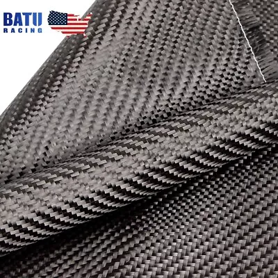 New 12  X 60 /30cm X 150cm Twill Weave Carbon Fiber Fabric Cloth Resin Kit Black • $25.66