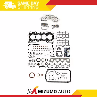 Full Gasket Set Bearings Rings Fit 93-96 Honda Prelude 2.2 H22A1 • $119.95