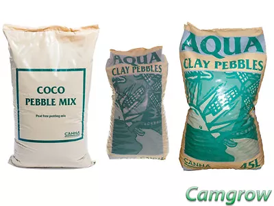 Canna  Aqua Clay Pebbles 20L & 45L  Or  Canna Coco Pebble Mix 50L Hydroponics  • £18.49