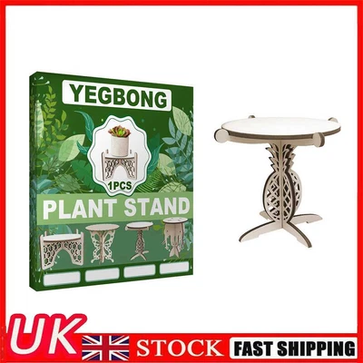 £6.49 • Buy Flower Pot Base Holder Wood Plant Succulent Display Stand Shelf (Pineapple)