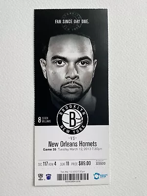 2013 New Orleans Hornets At Brooklyn Nets Ticket 3/12/13 • $7.50