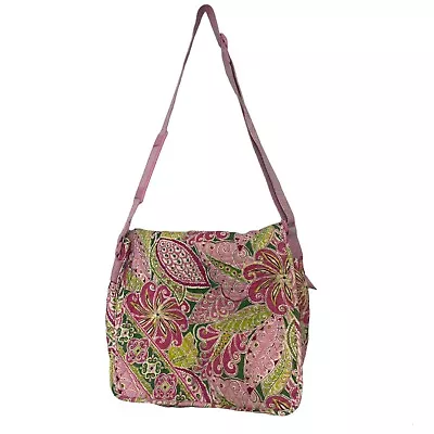 Vera Bradley Womens Messenger Pink Floral Paisley Bag • $24