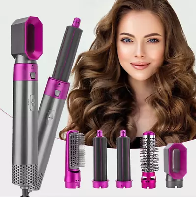 5 IN 1 Electric Hair Dryer Brush Hot Comb Air Curler Straightener Curling Style • $22
