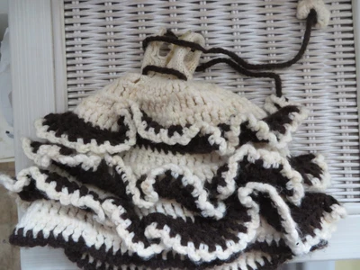 £1.99 • Buy Vintage Knitted Toilet Roll Cover Kitsch 1960’s - Cover Only, Doll NOT Included
