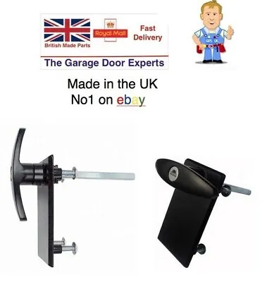 £12.95 • Buy NEW GARADOR Garage Door Black Face Plate Bar Locking Handle Lock MK4 Cables Part