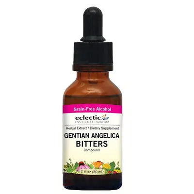 Gentian - Angelica Bitters 1 Oz With Alcohol By Eclectic Herb • £10.13