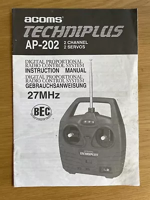 £4.90 • Buy Manual Acoms Techniplus Mk5 MKV AP 202 2 Ch 27 MHz AM Radio Gear Instructions