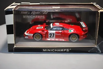  PORSCHE 911 GT1 -#27 - BMS Team  LeMans 1997  Minichamps Model  1/43 • $33.71