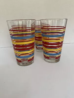 4 16 Oz Fiesta Mambo Striped Tumblers Ice Tea Glasses • $25