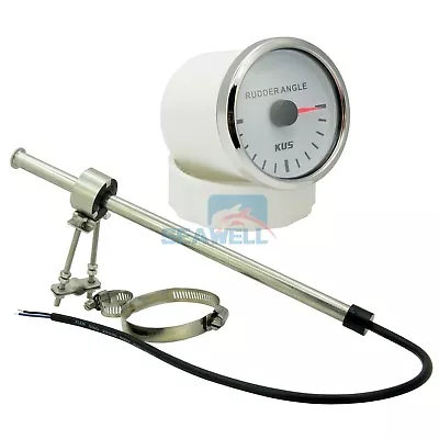 KUS Boat Rudder Angle Gauge Indicator With Marine JSM4480 Rudder Sensor 87-900Ω • $55.99