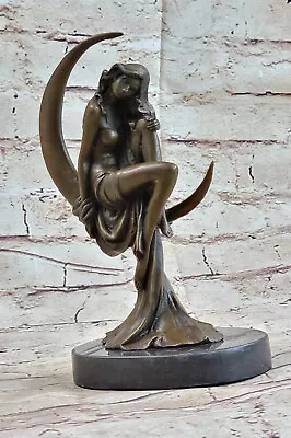 Handcrafted Art Deco Venus On The Moon Hot Cast Museum Quality Artwork • $149.40