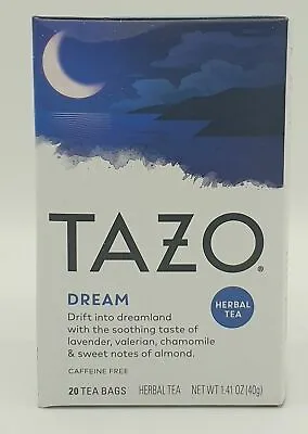 £17.49 • Buy Tazo Dream Herbal Tea Caffeine Free 20 Tea Bags - Helps You To Fall Asleep!!!