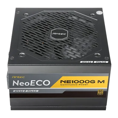 Antec NeoEco 1000w PSU PCIe 5.0 / ATX3.0 Ready Modular 80PLUS Gold Power Supply • £127.95