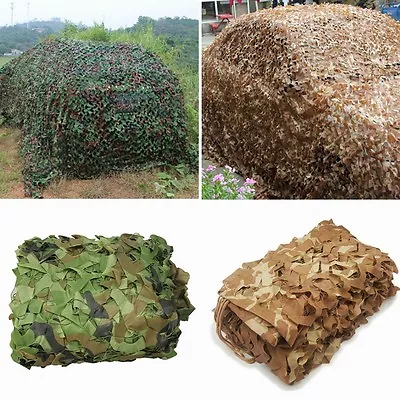 Camo Netting Military Camping Shooting Hunting Sunshade Blinds Net Canopy Décor • $5.36