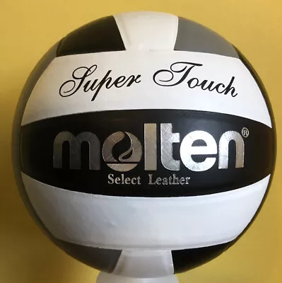 Molten Super Touch Volleyball Black Silver White EUC Free Fast Shipping • $45