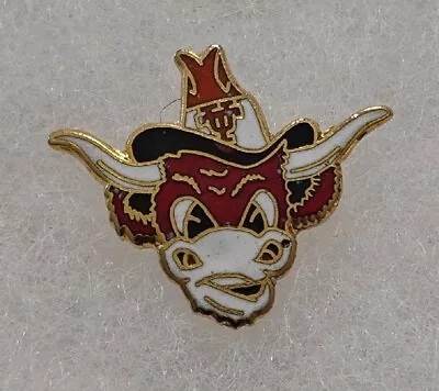 Vintage NCAA University Of Texas Bevo Gold Tone Hat / Lapel Pin NOS • $9.99