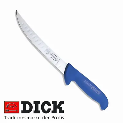 F Dick 21cm 8  Granton Edge Curved Narrow Blade Meat Breaking Butchers Knife • $59.50