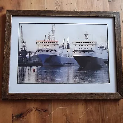 P&O North Sea Ferries MV Norcape And MV Norsky Ipswich - Rotterdam Framed Photo • £21.49