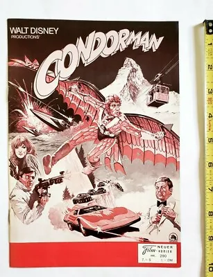 Vintage 1981 Condorman Movie Promo Premiere Program Walt Disney Michael Crawford • $5