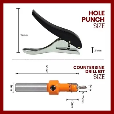 Punching Tool 8MM Hole Edge Banding Punching Pliers Screw Hole Hat Woodwork M3L5 • £8.99