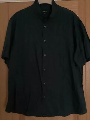 Mens Calvin Klein Jeans Dark Green Fine Cotton Short Sleeved Shirt Size 3XL . • £5.99