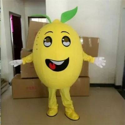 Lemon Fruit Mascot Cosplay Outfit Adult Fancy Handmade Cartoon Character Costume • £151.12