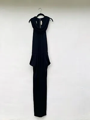 Michael Michael Kors Sleeveless Black Stretch Jumpsuit With Cowl Neck Sz M • £40