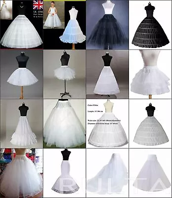 Rulta Wedding Bridal Dress Prom Petticoat Hoops Underskirt Crinoline Skirt Uk J1 • £15.99